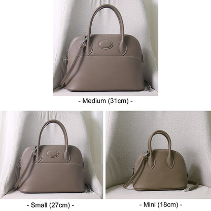 18/27/31 Real Leather Bowling Tote Purse Handbag Shoulder Bag Fashion Crossbody
