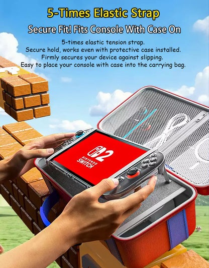 Mario Limited‑Edition Hard‑Shell Carrying Case for Nintendo Switch 2/Switch/OLED