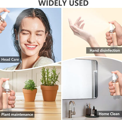 5PCS 30/60ML Travel Spray Bottle Plastic Transparent Perfume Empty Atomizer USA