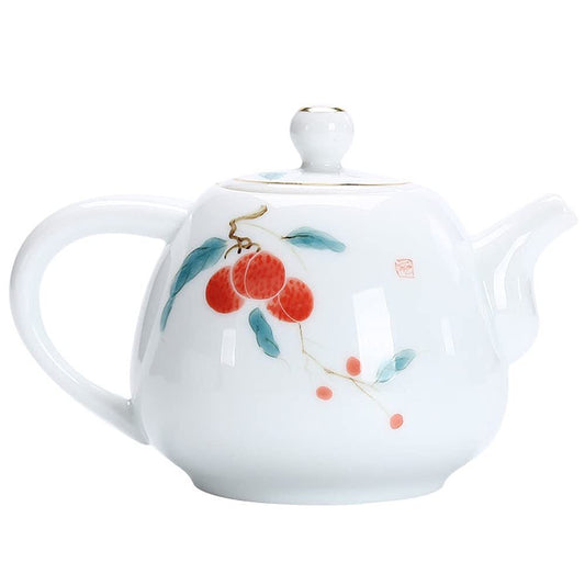 250ml Underglaze Painted Porcelain Teapot Hand Painted Kung Fu Tea Set Kettle