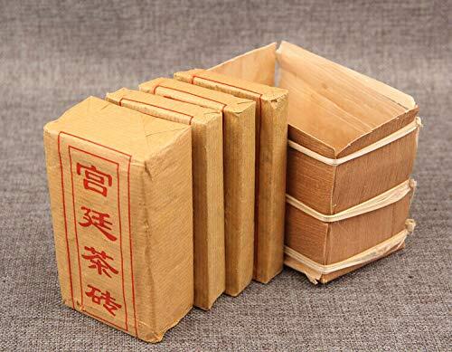 Ripe Puer Brick Tea Aged Cooked Pu Er Gongting Puerh Tea 500g Bamboo Leaf Packed