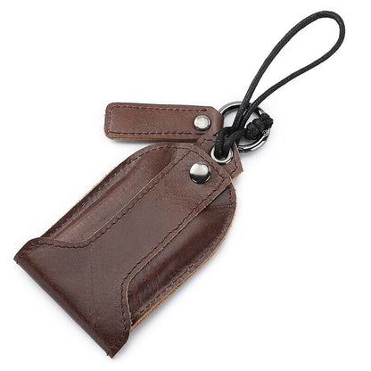 1pcs Car Key Holder Cover Key Chain Bag Leather Remote Fob Case Pouch Unisex