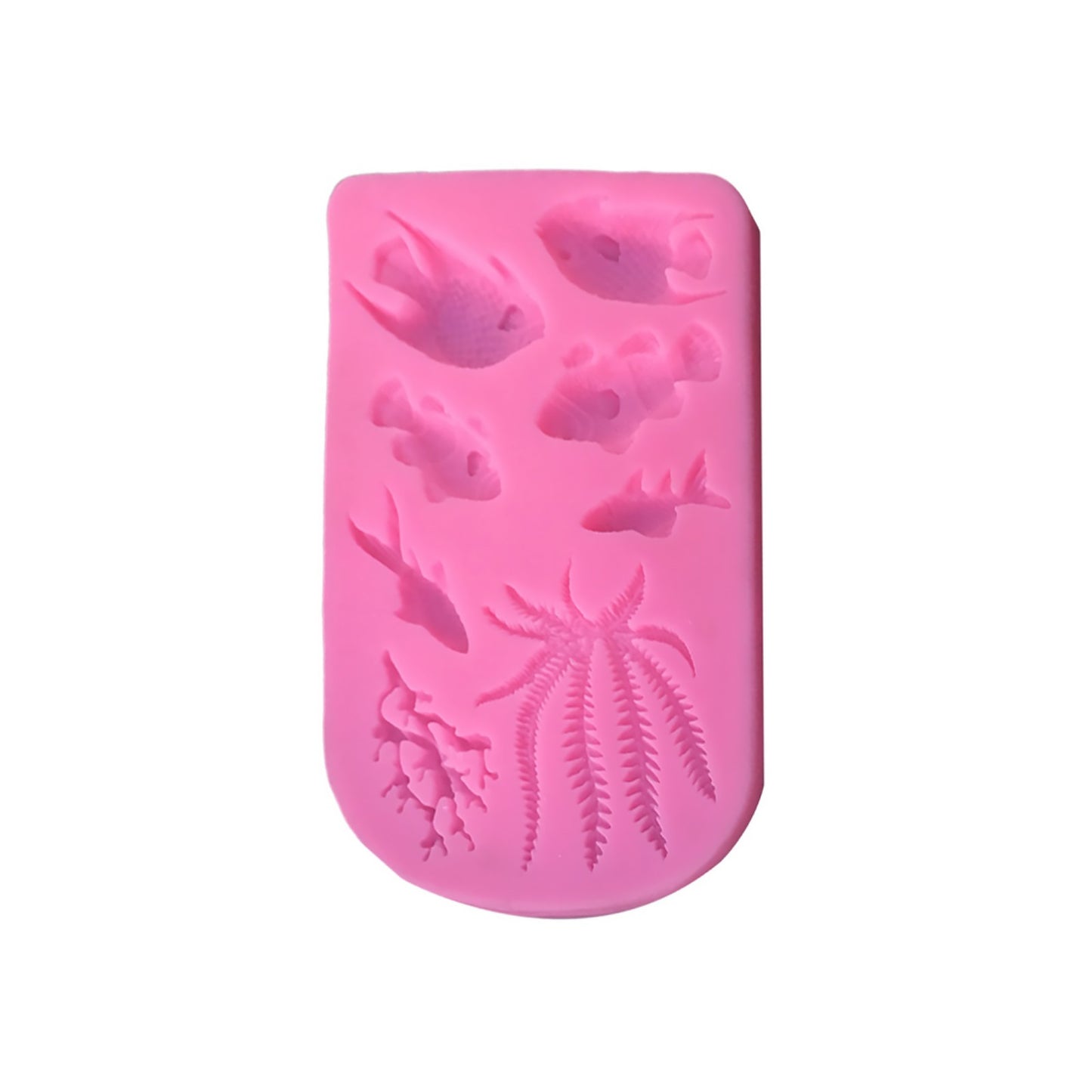 DIY Fish Coral Silicone Fondant Mold Beach Sea Cake Chocolate Icing Mould Decor