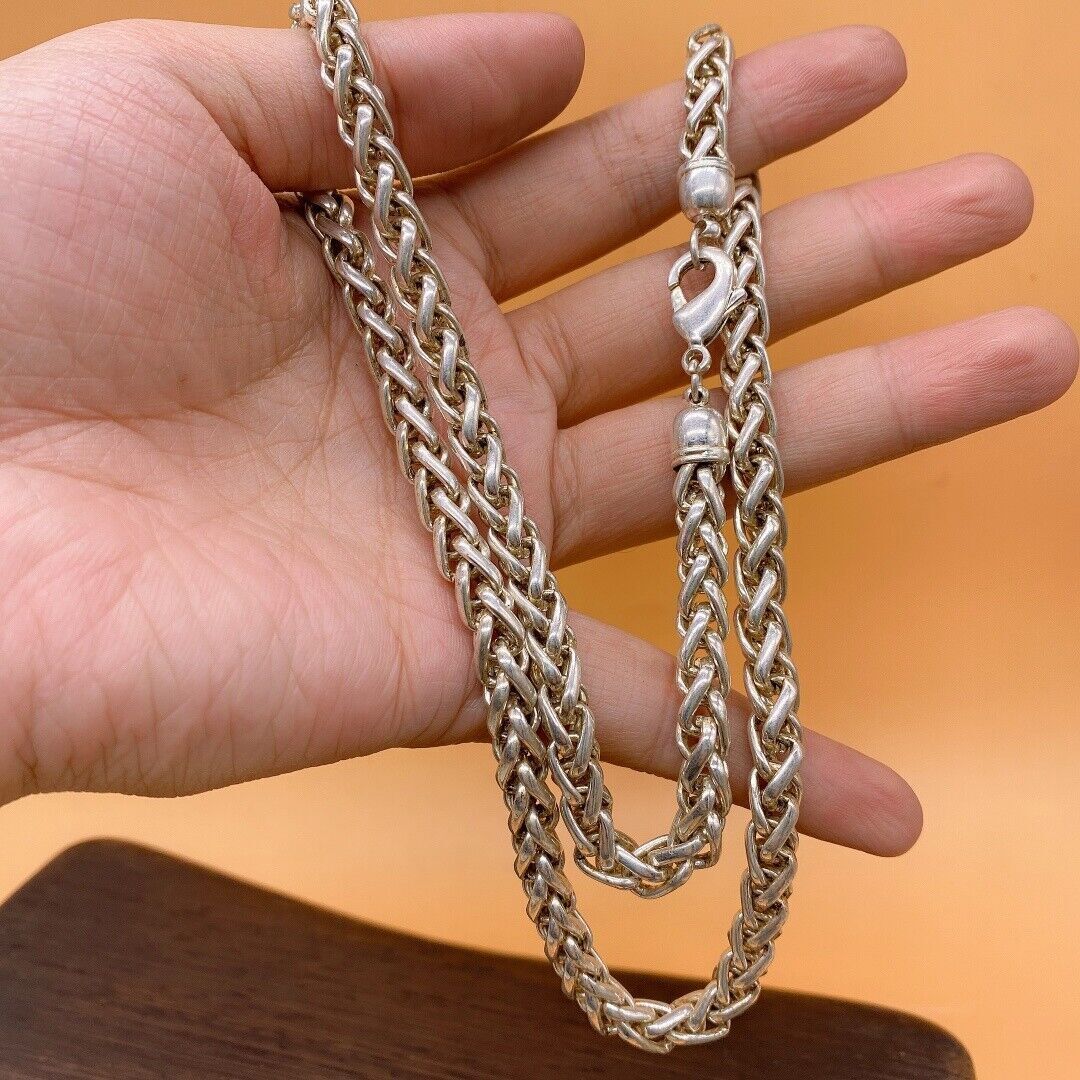 old tibet miao silver hand carving skull Statue necklace noble gift
