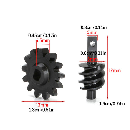 13T Differential Diff Worm Gear Set For Axial SCX24 1/24 RC Car Replace DIY