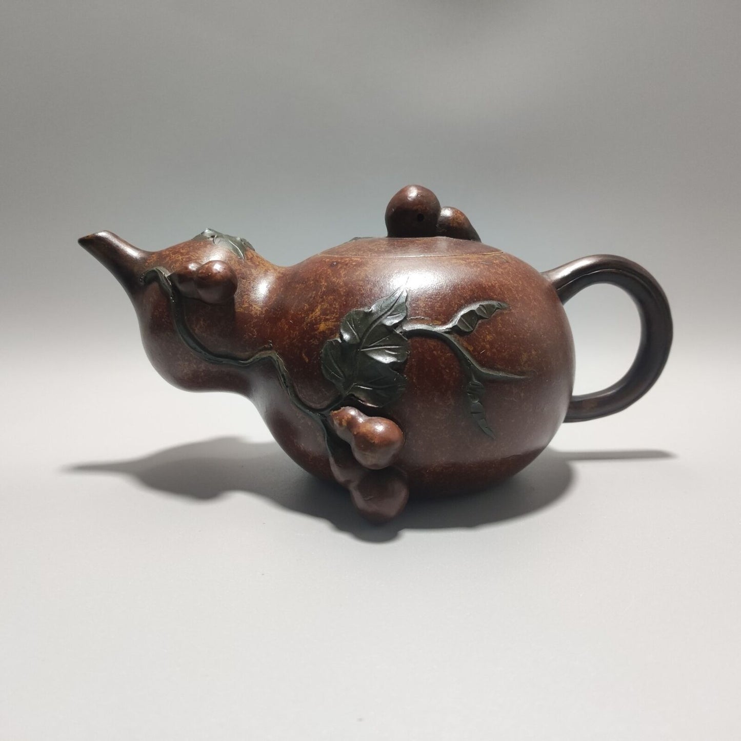 Vintage Chinese Yixing Purple Clay Teapot Zisha Ceremony Ceramic Gourd Teaware