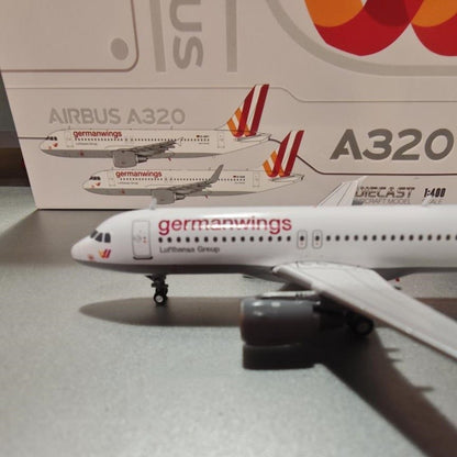 1:400 JC Wings Germanwings Airbus A320 D-AIPT Airplane Diecast Aircraft Model