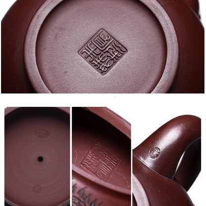 Full Handmade Tea Pot Marked Chinese Purple Clay Real Yixing Zisha Pot 420ml Big