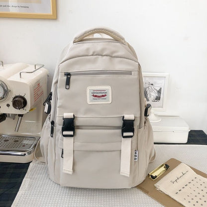 Waterproof Nylon Backpack Students Schoolbag Multilayer Travel Bags 30*14*43 CM