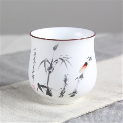 China Porcelain Master Cup Handpainted Tea Cup Multi Pattern 3.4oz Office Cups