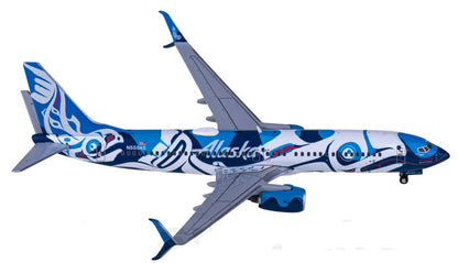 1:400 Geminijets Alaska Airlines B737-800 Passenger Airplane Diecast Model