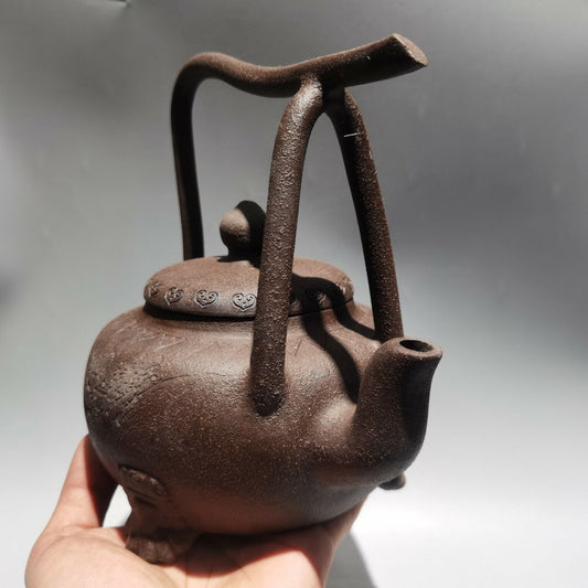 chinese yixing purple clay teapot zisha bonsai pot kettle pots loop handle large