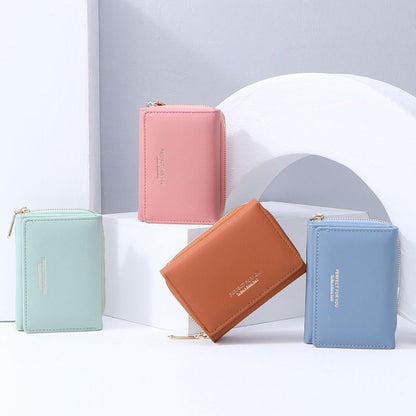Women Wallet Multifunctional Folding Multi-card Slot Card Bag Zipper Coin Purse