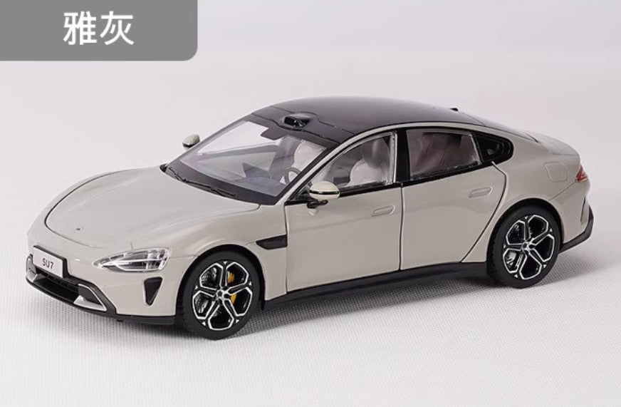 1:18 Scale 28CM Xiaomi Original Factory SU7 Car Vehicle Sedan Diecast Model Gray
