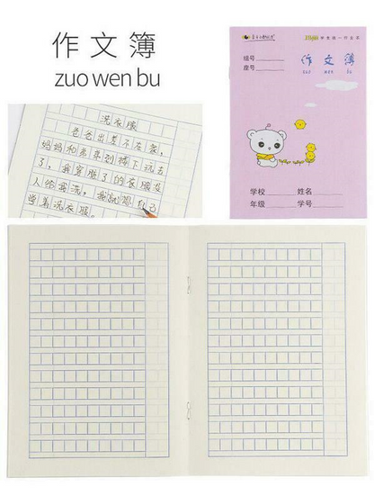 30Pcs Chinese exercise book for character practicing writing book Pinyin Tian Zige Primary school students homework book