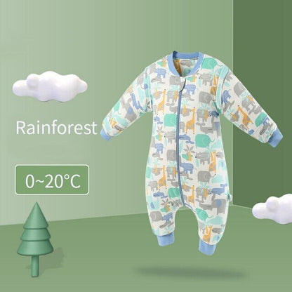 Cotton Sleeping Bag Long Sleeve Split Leg Baby Cloth Fit 0~6 Year Baby