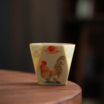 Ru Porcelain Golden Rooster Dawn Teacup Master Cup Household Tea Cup