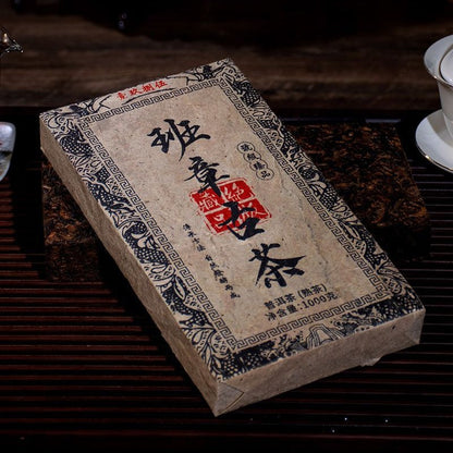 1000g Authentic 1980s Old Ban Zhang Pu'er Tea Mellow Aroma Ripe Tea Brick