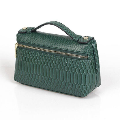 Pattern PU Leather Clutch Bag Women Trendy Make Up Handbag Purse Bag