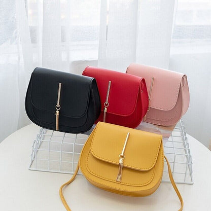 Casual Women Shoulder Saddle Bag With New Golden Tassel & Double Layer Fashion