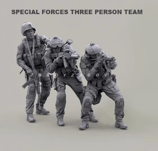 1/35 Resin Special Forces 3 soldiers team Unpainted unassembled