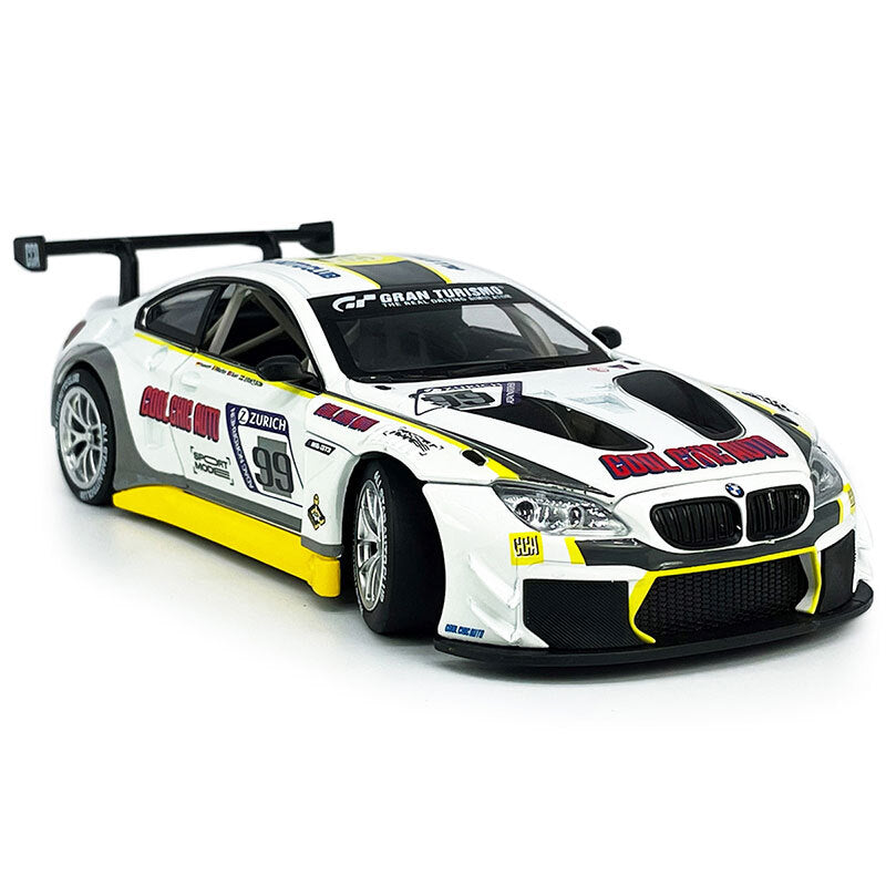 1/24 BMW M6 GT3 Model Car Diecast Toy Vehicle Boys Toys Kids Gifts Doors Open