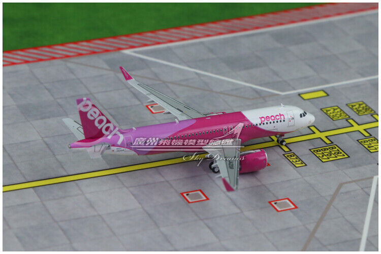 1:400 JC Wings Peach AIRBUS A320neo Passenger Airplane Diecast Aircraft Model