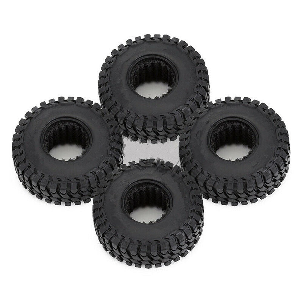 4Pack 1.0" Rubber Wheel Tires Tyres For Axial SCX24 Gladiator C10 1/24 RC Car