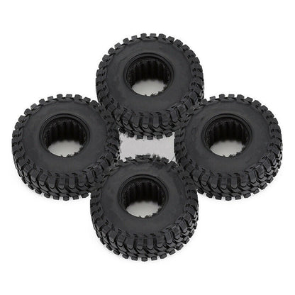 4Pack 1.0" Rubber Wheel Tires Tyres For Axial SCX24 Gladiator C10 1/24 RC Car