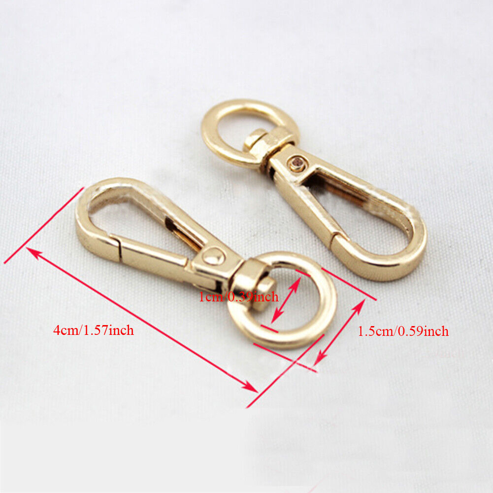 5PCS 4 Sizes Metal Swivel Trigger Lobster Clasp Hook Key Chain DIY Bag Parts ಇ