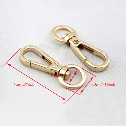 5PCS 4 Sizes Metal Swivel Trigger Lobster Clasp Hook Key Chain DIY Bag Parts ಇ