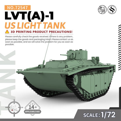 SSMODEL SS72547 1/72 Model Kit US LVT(A)-1 Alligator Amphibious Tank