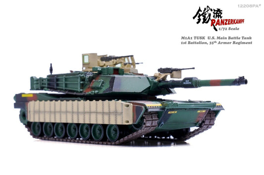 PANZERKAMPF 1/72 US M1A1TUSK Abrams Main Station Tank Model