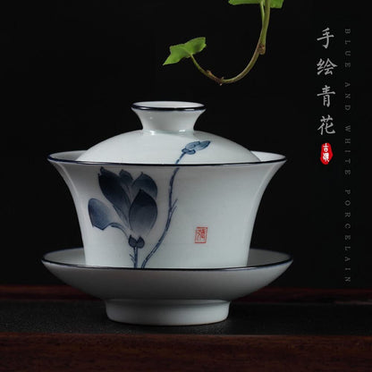 165ml Porcelain Gaiwan Cover Bowl Teacup Bowl Tea Ware Creative Kung Fu Tea Set