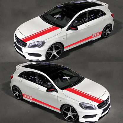 5Pcs Universal Racing Body Hood Stripes Decal Vinyl Stickers for Car SUV Truck