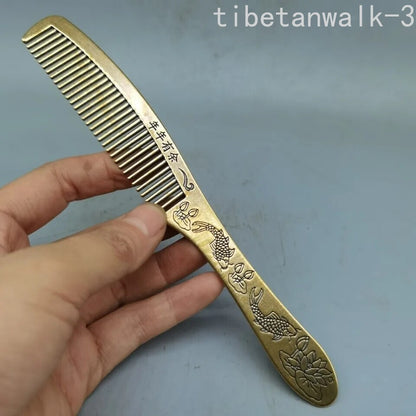 1pc Handmade Copper Comb Health Care Hair Comb