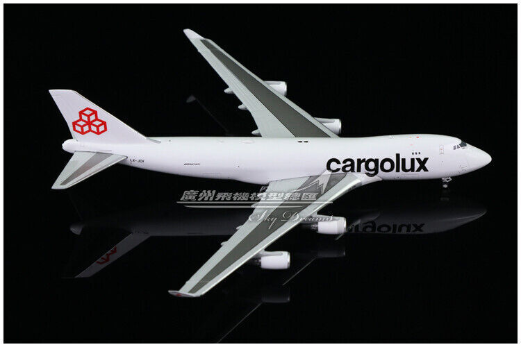 1:400 JC Wings Cargolux BOEING 747-400F Passenger Plane Diecast Aircraft Model