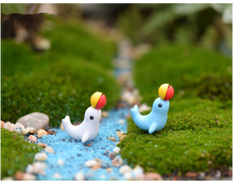 Mini 5pcs Dolphin Miniature Garden Lawn Ornament Bonsai Decoration Figurine DIY
