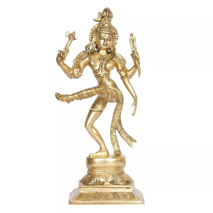 Brass Ardhanarishvara Ardhnarishwar Statue Half Shiva & Parvati Figurine Idol