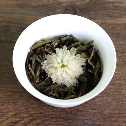 500g 2017 Year White Chrysanthemum Yunnan puer Pu'er Puerh Tea Raw Ball Tuo