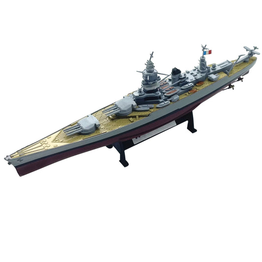 1:1000 WWII French Dunkerque Battleship Model With Display Stand Souvenirs