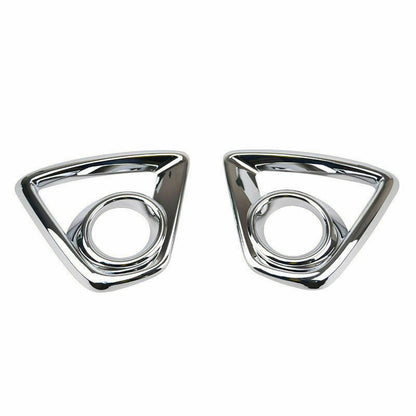 Silver Exterior Decor Chrome Front Fog Light Cover Trim For Mazda CX-5 2013-2014