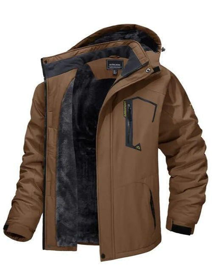 Men's Waterproof Winter Jacket Warm Winter Coat Outdoor Ski Snow Hooded Jacket