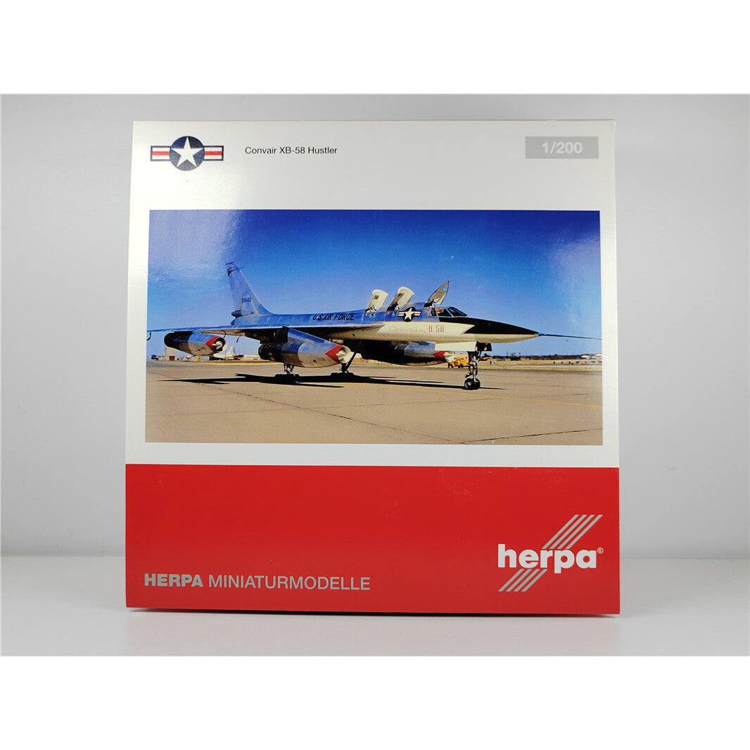 1:200 Herpa U.S. Air Force Convair B-58 Hustler Aircraft Diecast Airplane Model
