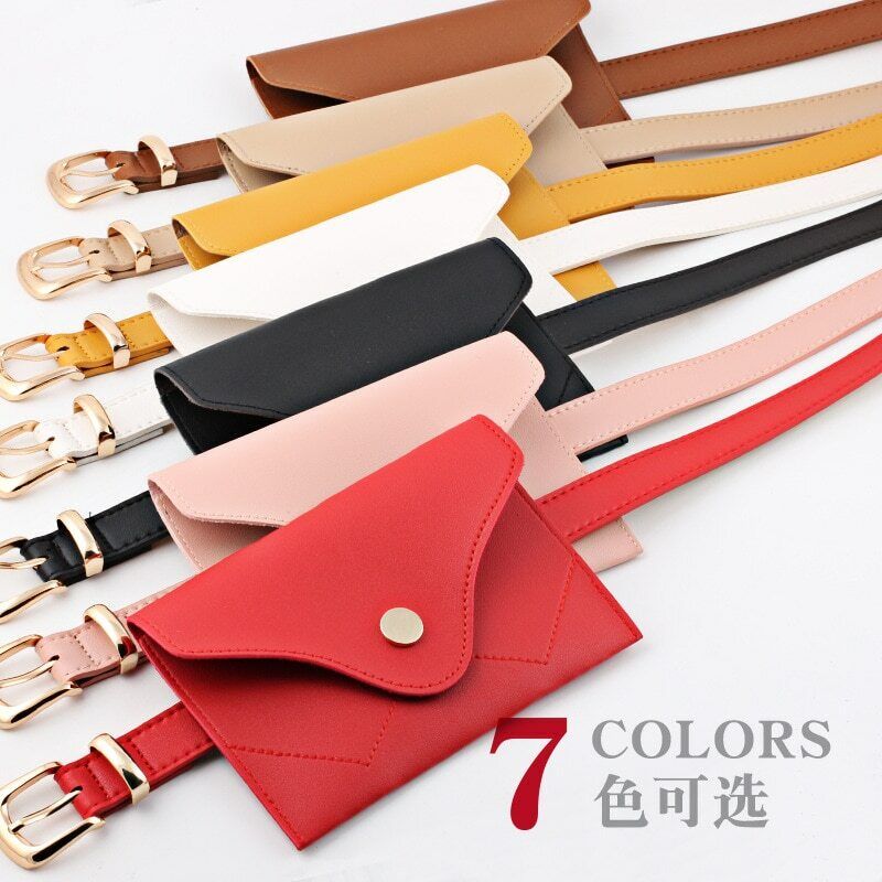 Fanny Pack Women Belt Bag PU Leather Waist Bag Fashion Pure Color Wallet Gifts