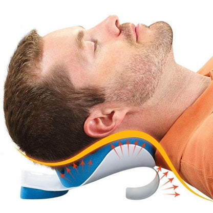 Neck Shoulder Stretcher Relaxer Cervical Chiropractic Traction Device Pillow