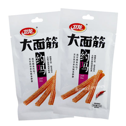 65g x 2 Bags Delicious Weilong Latiao Hot Strips - Chinese Specialty Snack