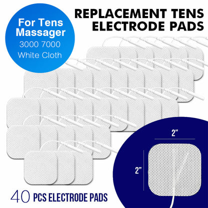 40 TENS Electrode Pads EMS Replacement Unit 7000 3000 2x2 Muscle Stimulator BULK