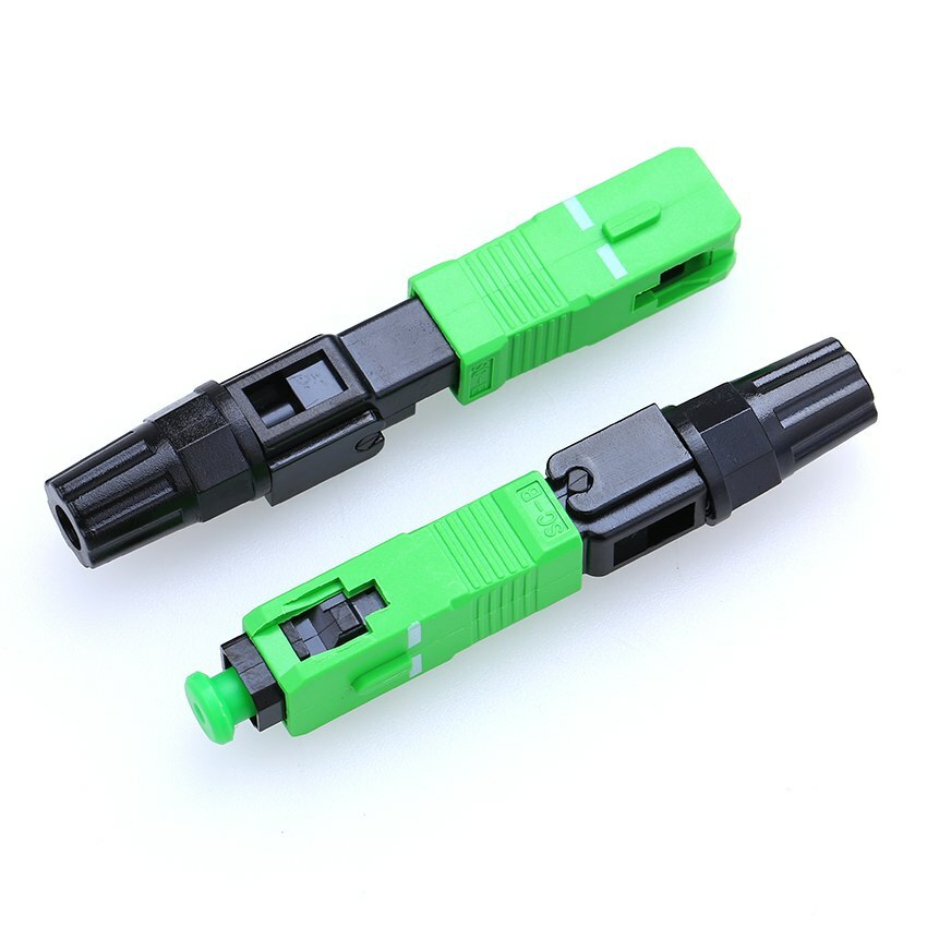 100pcs Fiber Optic Fast Connector SC/APC Covered Wire Optic Connector