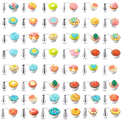 Cake Decorating Kit Set Tools Bags Piping Tips Pastry Icing Bags Nozzles 420 pcs